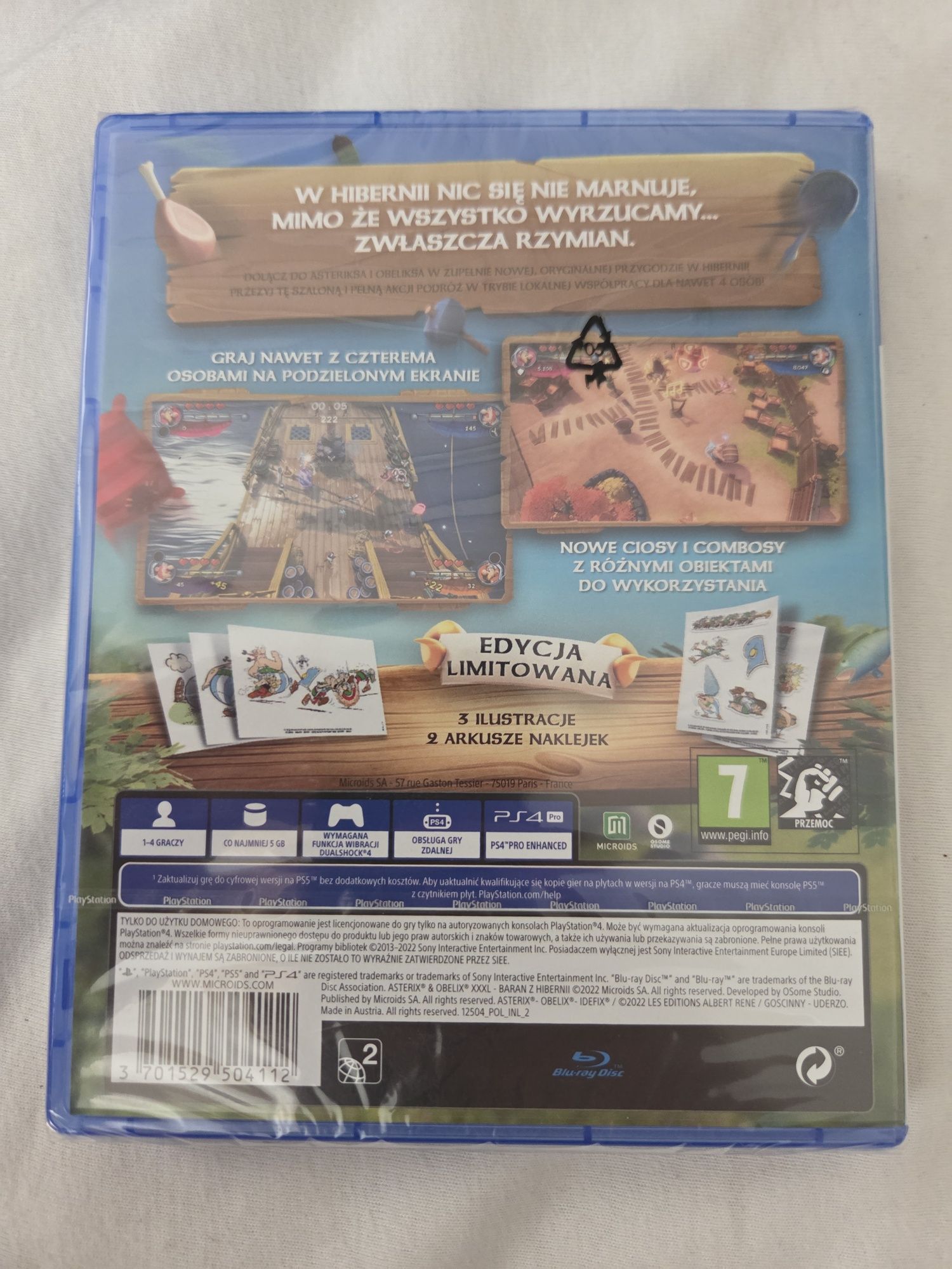 Asterix & Obelix XXXL Baran z Hibernii PlayStation 4 PS4 PS5 PL Nowa