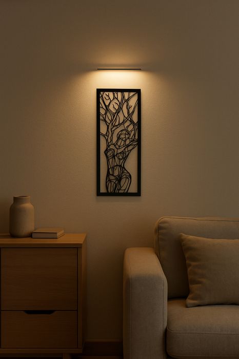 Elegancka ozdoba na ścianę, Ażurowa, czarna