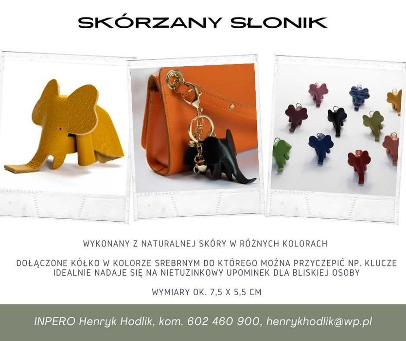 maskotka, przywieszaka , SŁONIK