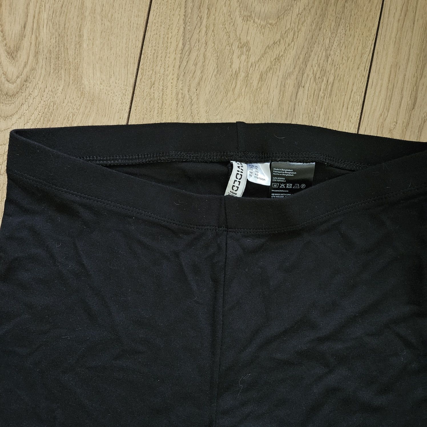 Nowe bawełniane getry h&M XL czarne viscoza