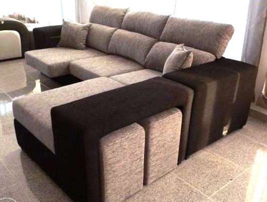 Sofa chaise reversivel + 4 puffs + BAÚ NOVO