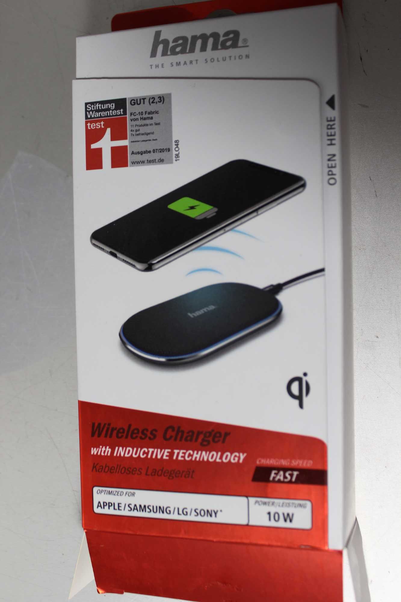 Бездротова зарядка для смартфонів HAMA 5V 2A Беспроводное зарядное