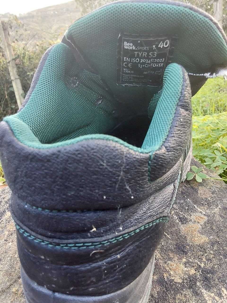 Sapato de Proteção para Caminhoneiro de couro preto simples
