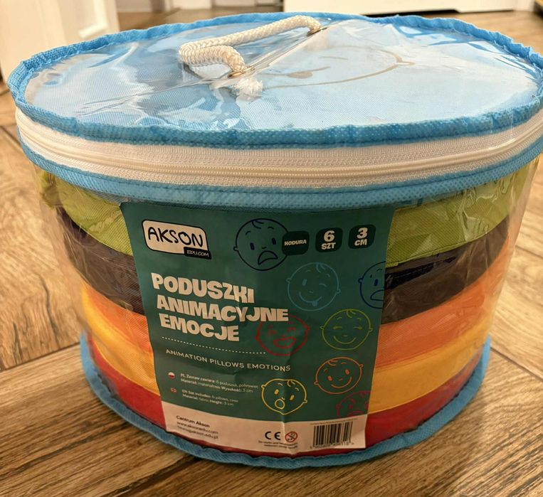 Kolorowe poduszki Emocje dla dzieci - zestaw 6 sztuk