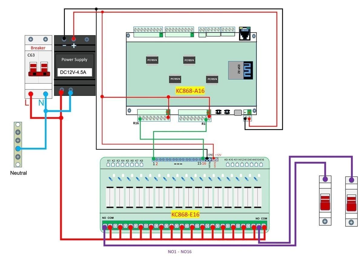 Kincony KC868-A16 ESP32 RS485 i2C LAN Ethernet Home Assistant Tasmota