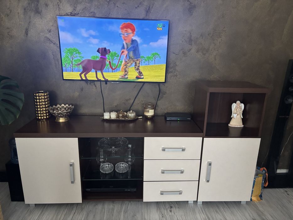 Zestaw mebli RTV, słupek niski, szafka nocna