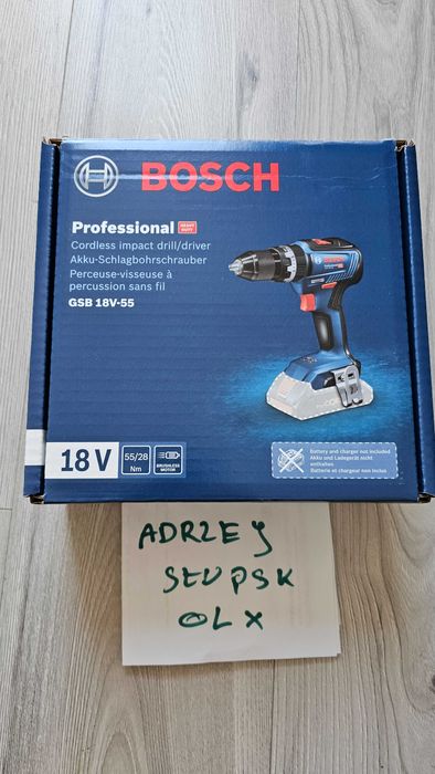 Bosch GSB 18V-55 wiertarko-wkrętarka udarowa silnik bezszczotkowy NOWA