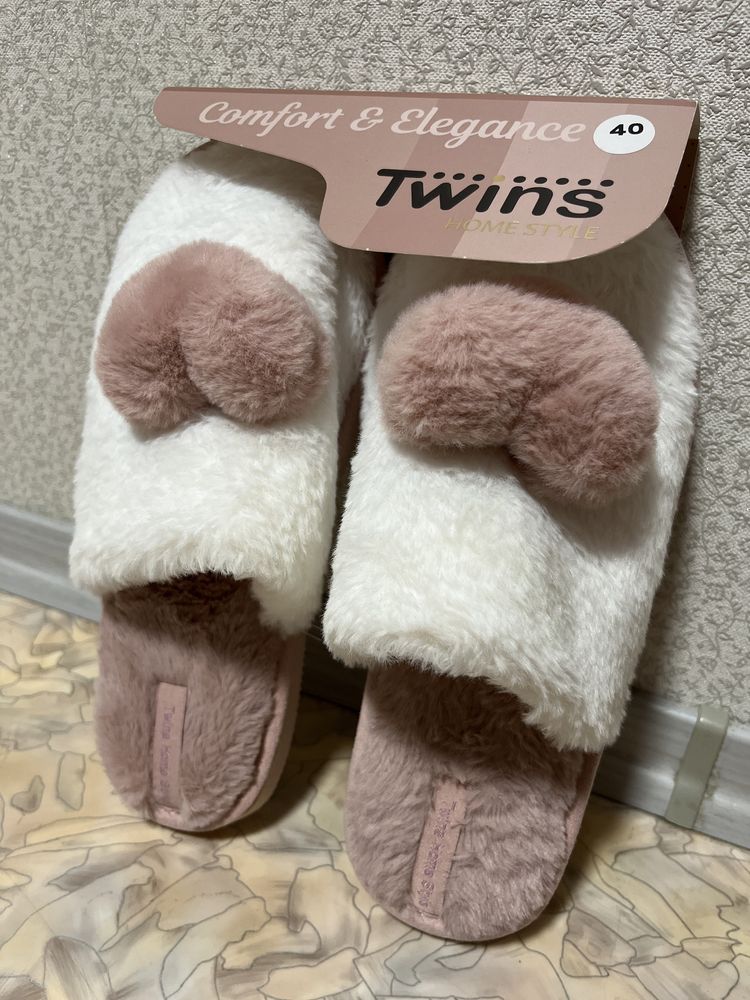 Пухнасті домашні капці Twins, 40 розмір