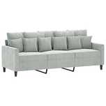 Sofa jasnoszara 180cm vidaxl aksamit poduszki nowa wysyłka okazja!