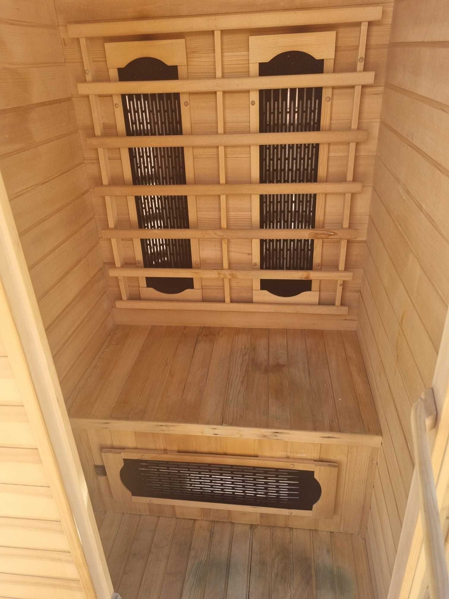 sauna kabina  na podczerwien artsauna radio muzyka szklane drzwi