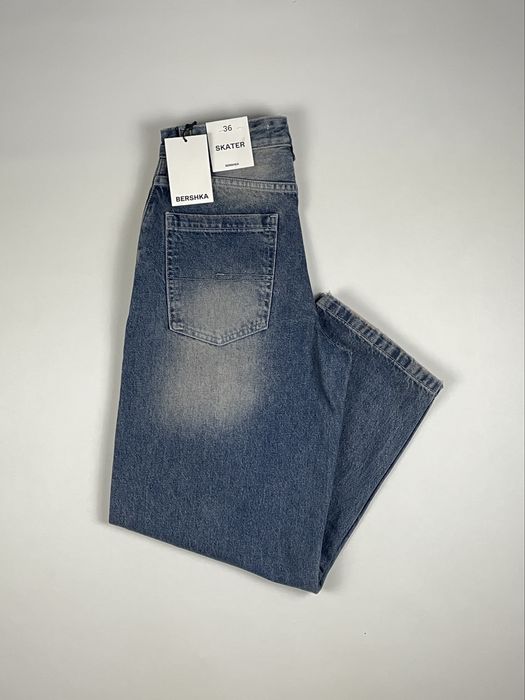Джинси Bershka Skater Fit (S / M) Жіночі Сині Оригінал Скейтер Широкі
