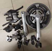 Grupa Shimano 200cx (400cx, deore) (korba, klamki, manetki,przerzutka)