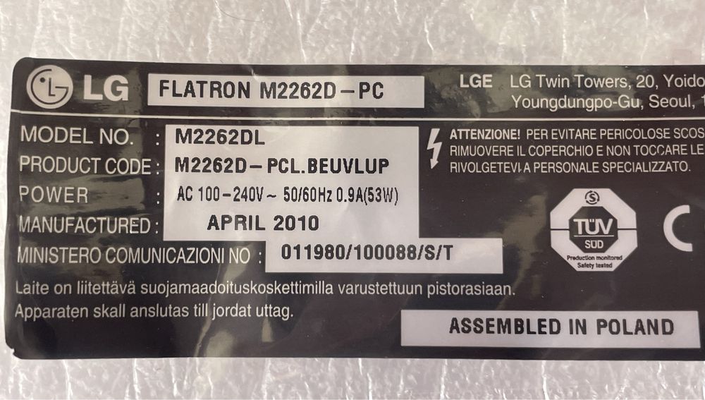 Placa para tv, fonte alimentação AIP-0190A