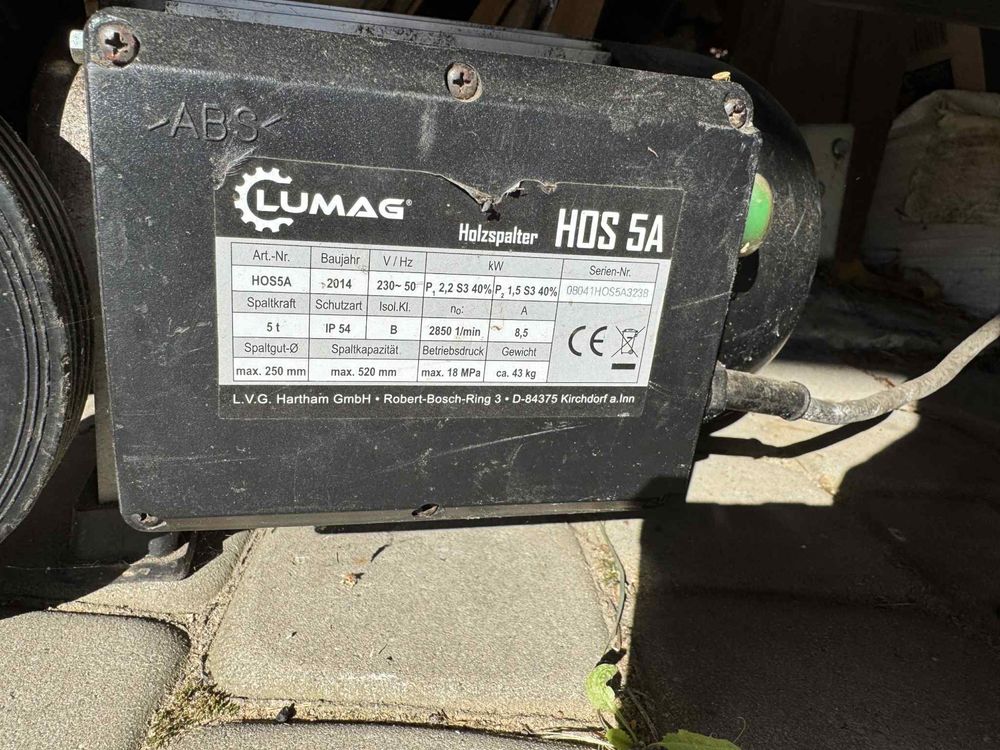 Łuparka pozioma hydrauliczna LUMAG HOS 5A
