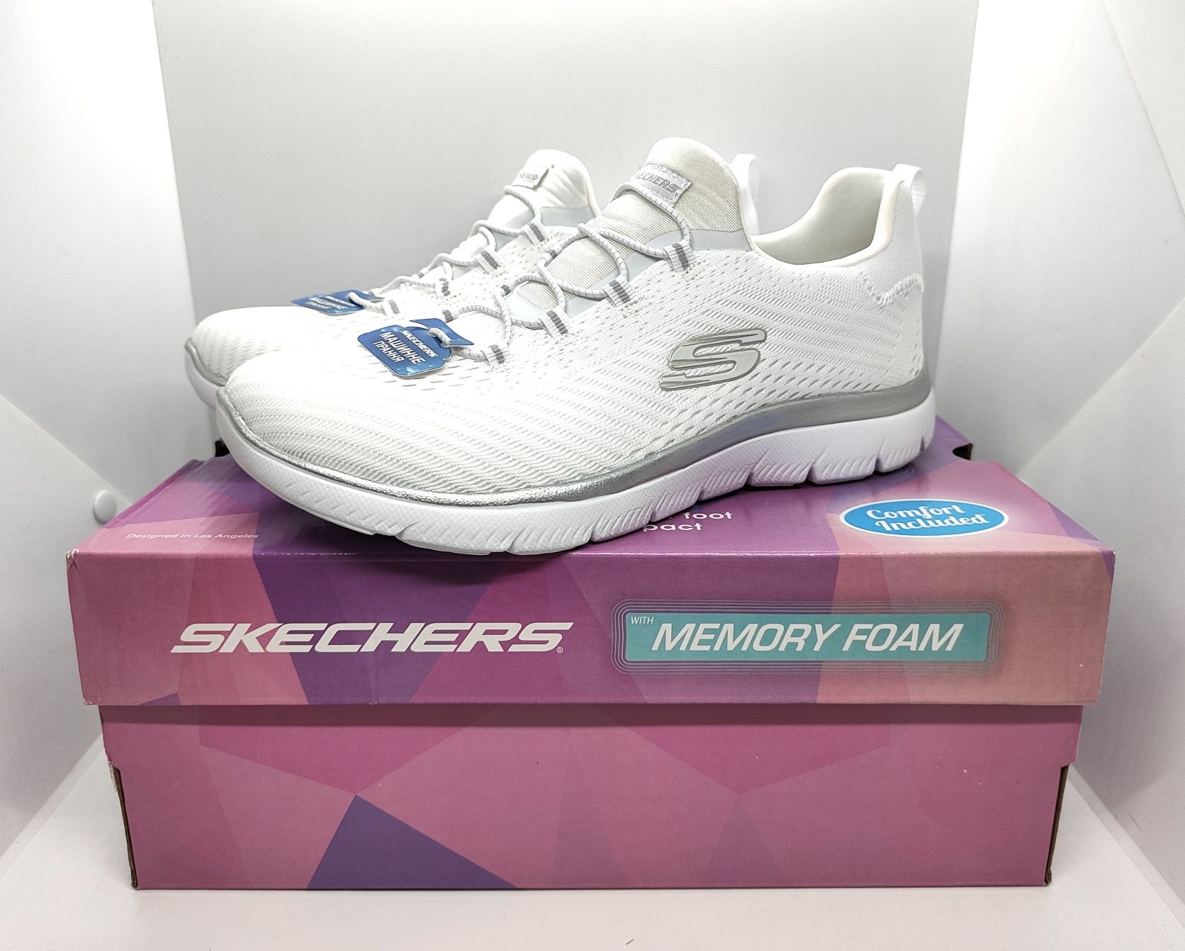 кроссовки 25,5см слипоны Skechers Memory Foam оригинал