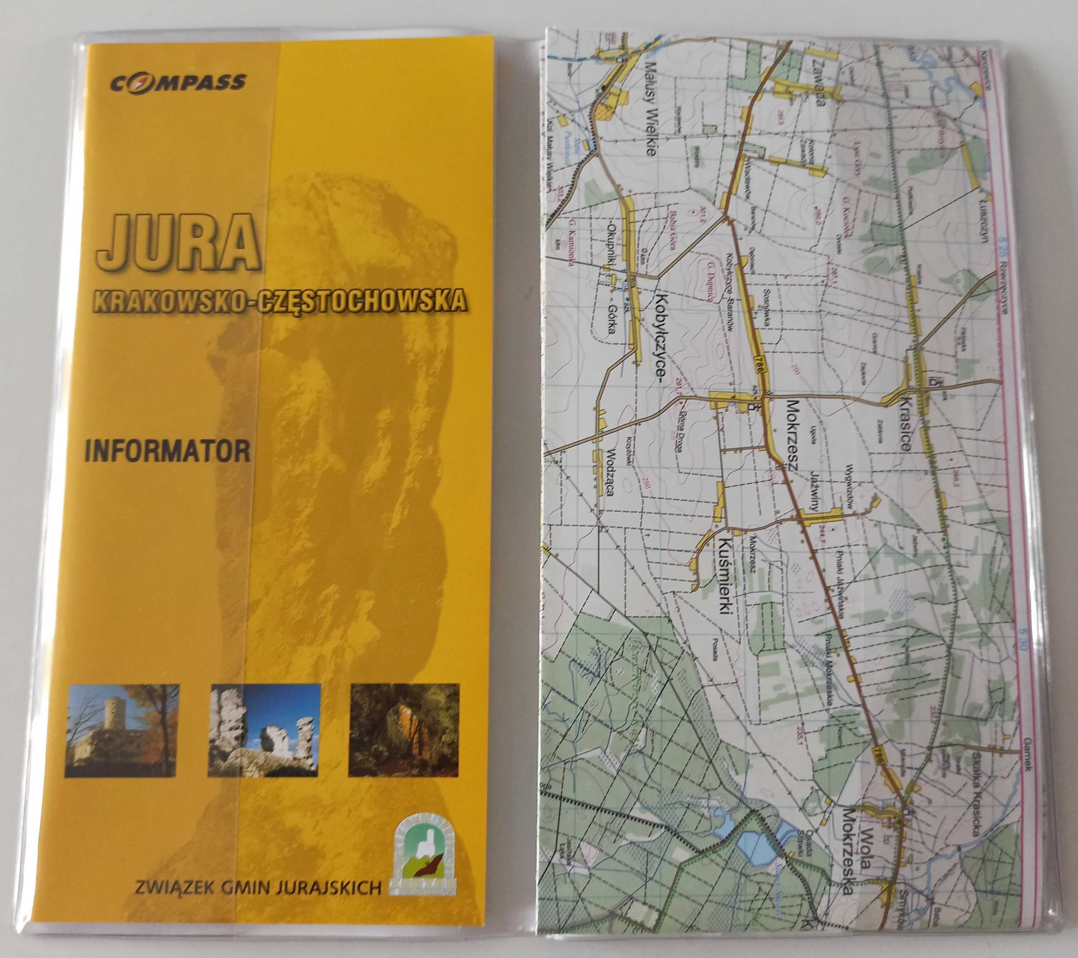 Jura krakowsko-częstochowska 2x mapy przewodnik turystyczny 3 sztuki