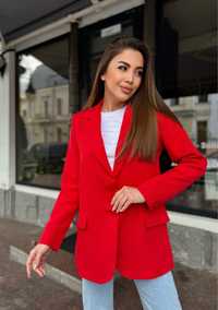 Стильный женский пиджак красный/черный