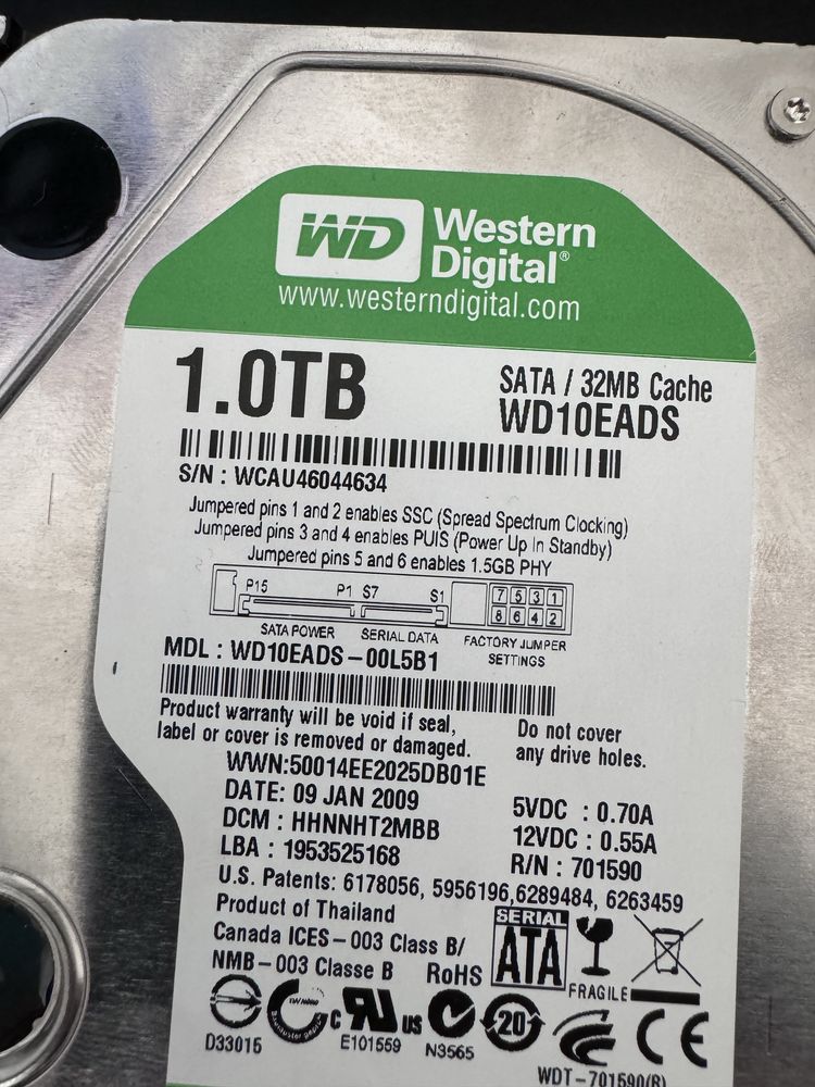 Жорсткий диск HDD 1TB Western Digital Green
