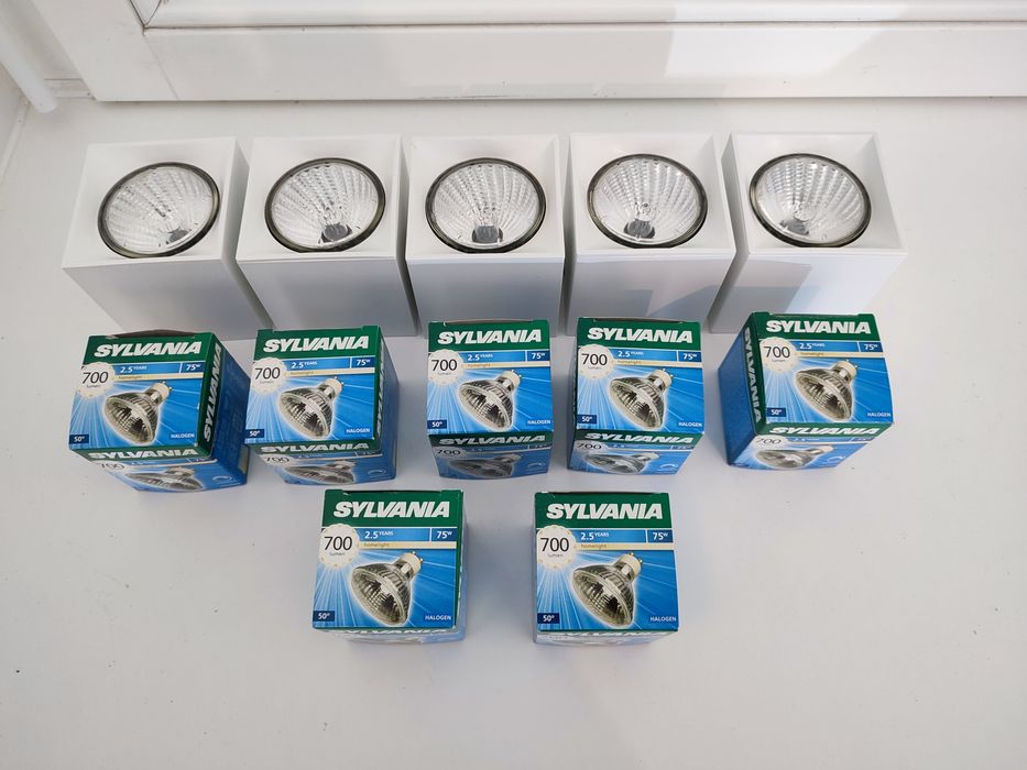 Lampy Milan dau spot białe + żarówki!