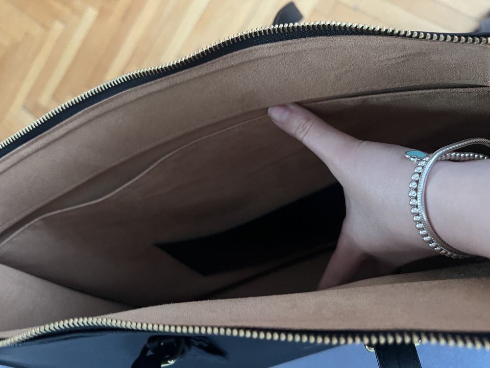 Сумка шопер Bagllet чорна шкіряна