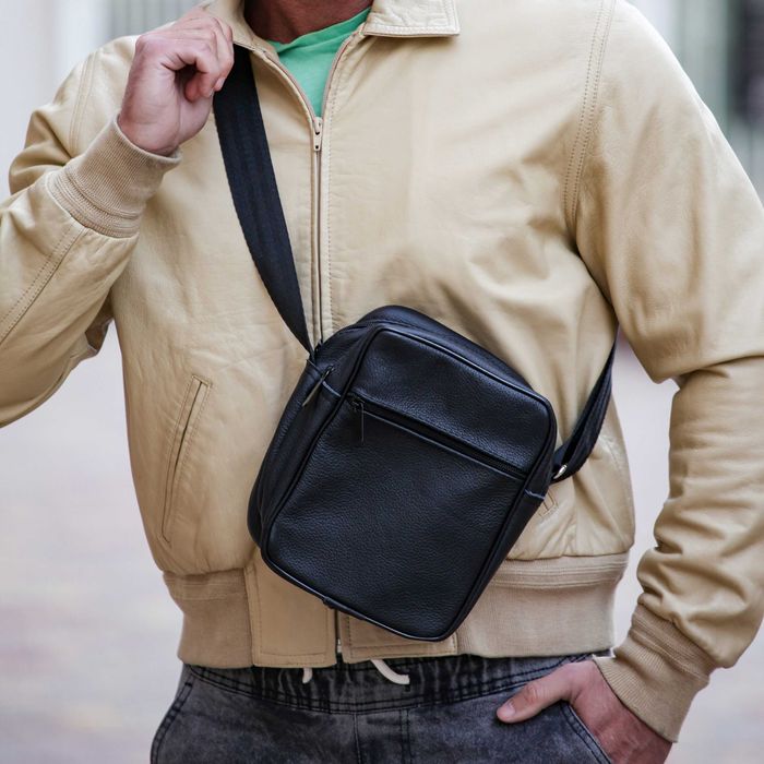 Якісна чоловіча сумка з натуральної шкіри