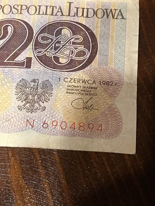 sprzedam 20zł z 1982 roku