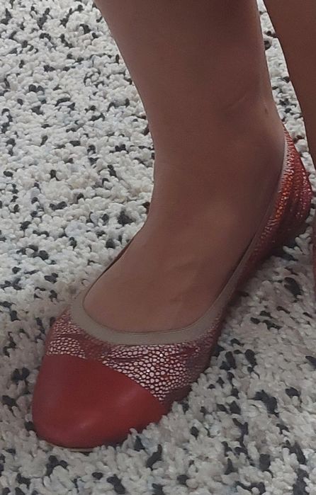 Buty damskie, baleriny skórzane, rozm. 38