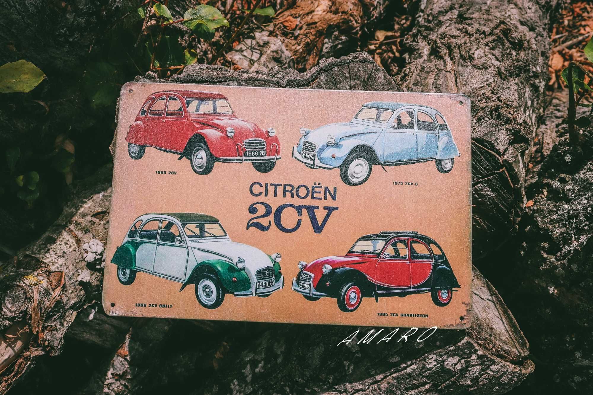 Placa/Chapa de Metal Vintage Retro Citroen 2CV| NOVA