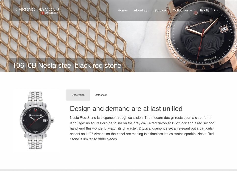 Damski szwajcarski zegarek Chrono Diamond z certyfikatem