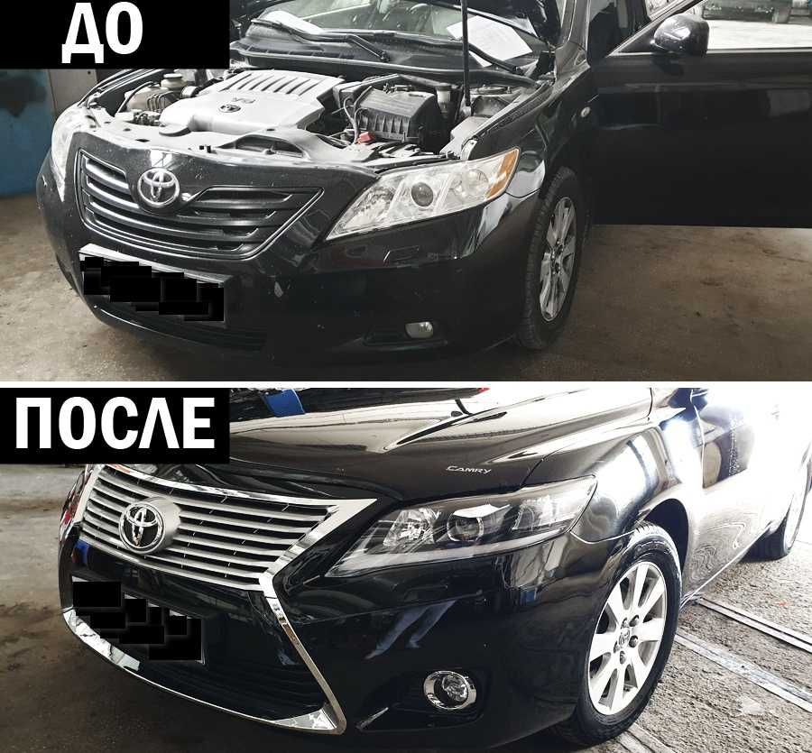 Тойота Камри 40 (2006-2012) Бампер передний фара птф Toyota Camry 45