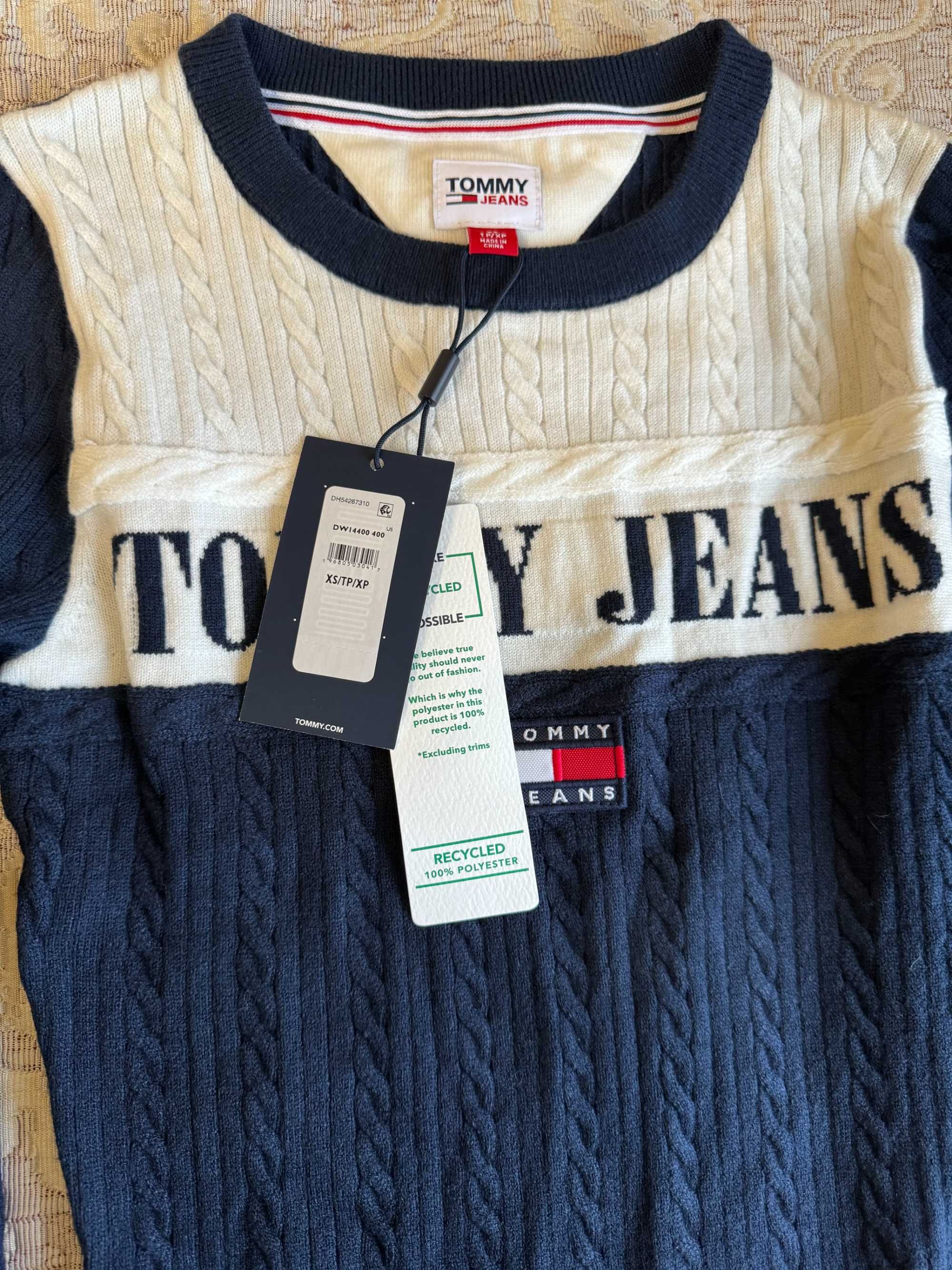 В'язана сукня Tommy Hilfiger, колір синій, розмір XS