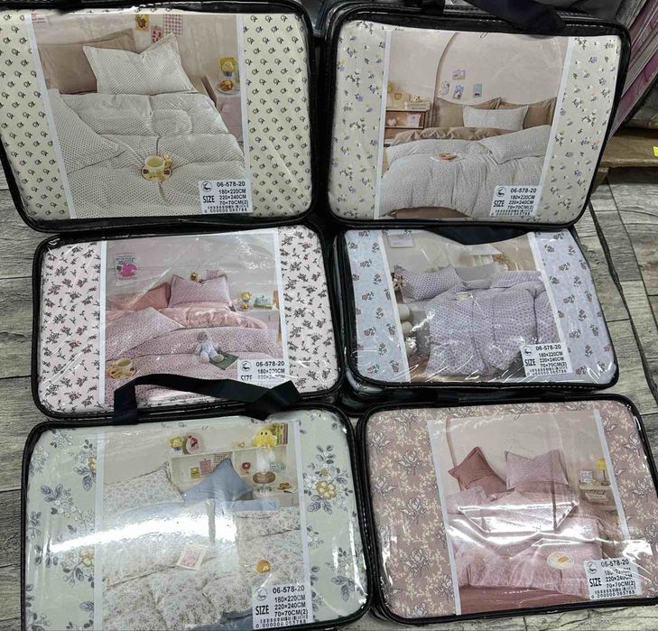 Комбінована різнокольорові фланелеві комплекти білизни "Байка" Koloco!