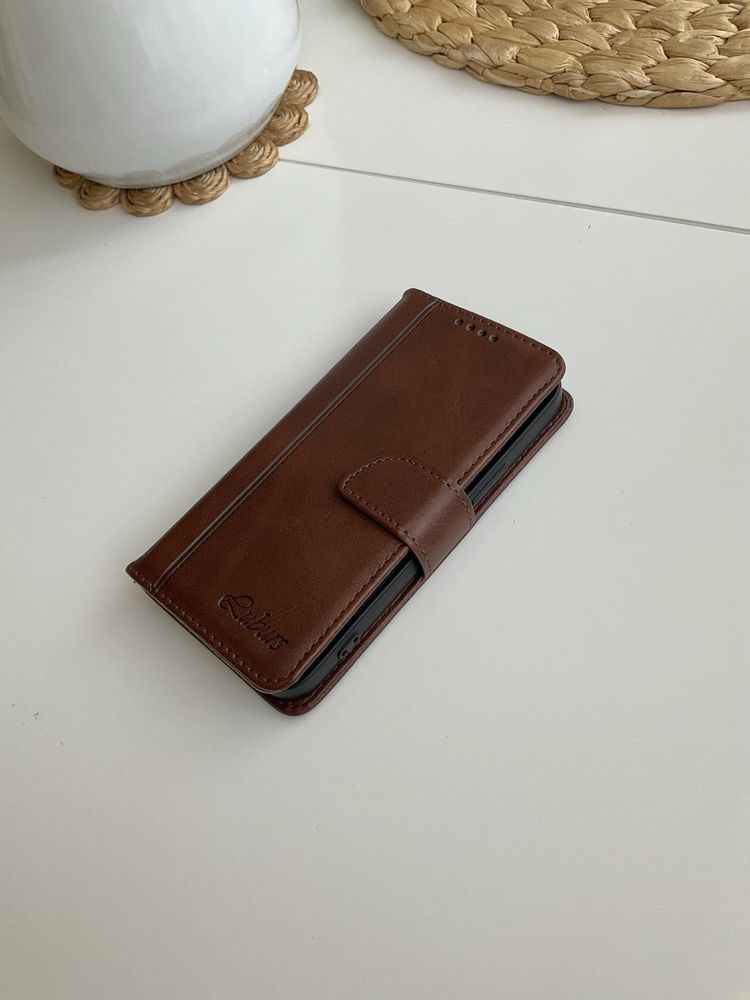 Skórzane etui case z klapką skóra leather iPhone 13 mini