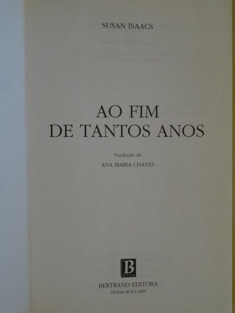Ao Fim de Tantos Anos de Susan Isaacs
