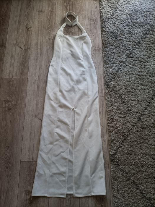 Biała sukienka długa, maxi ASOS Design (rozmiar S)