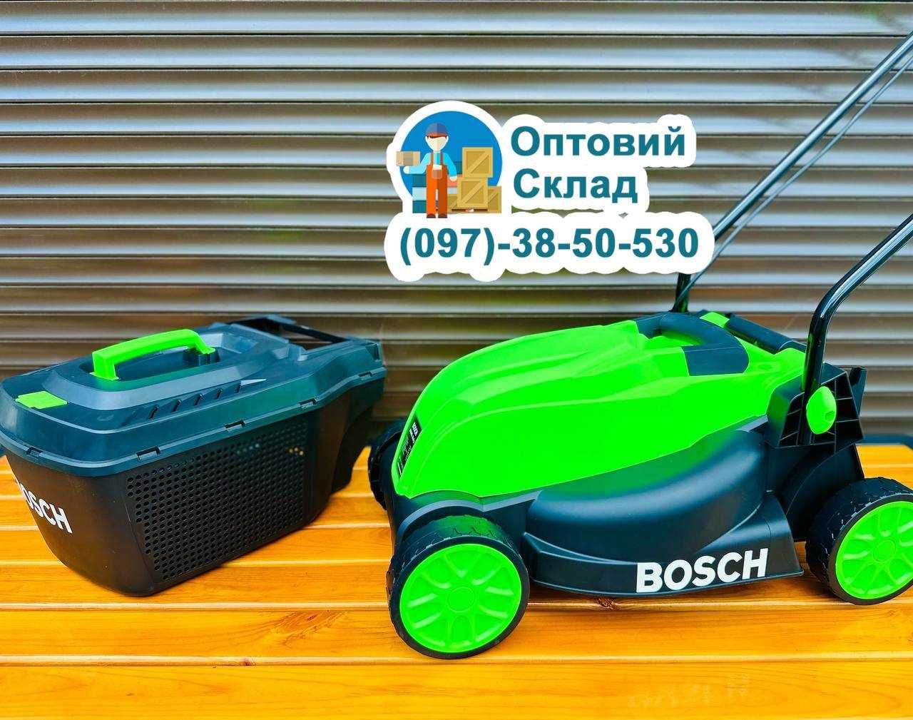 Мережева Газонокосилка BOSCH 2000Вт Електрична газонокосарка 32мм 35л