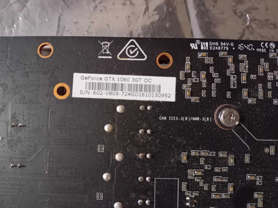 Placa  msi gtx 1060 3gt oc