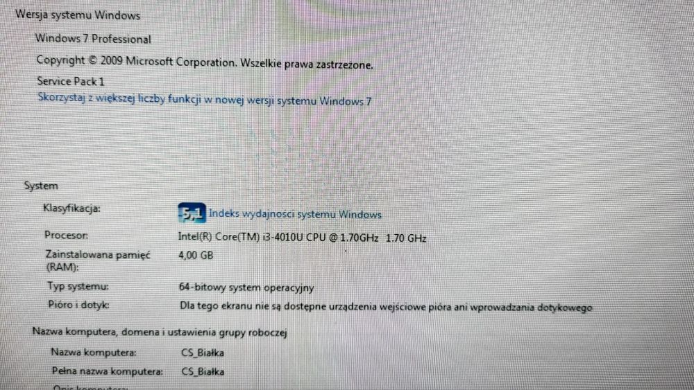 Mini kompuer PC  intel i3, 4 GB ram, dysk 120 gb