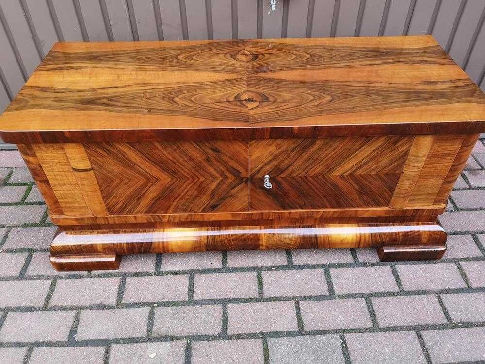 Komoda ART-DECO Orzech Niska Stara Antyk Politura Po Renowacji Okazja.