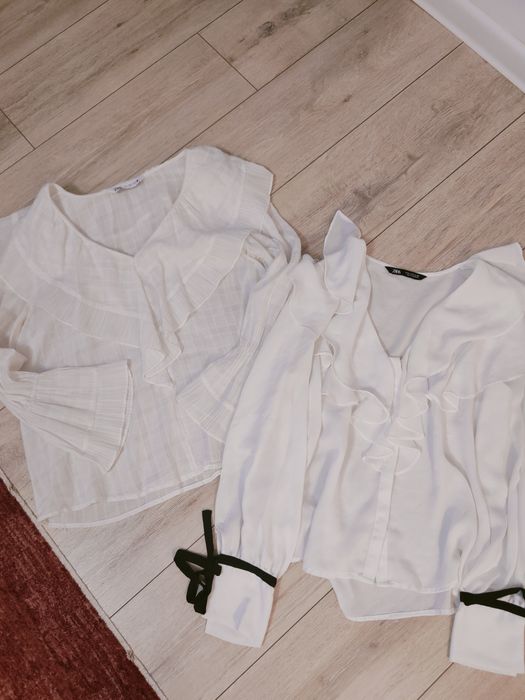 Dwie białe bluzki ZARA M