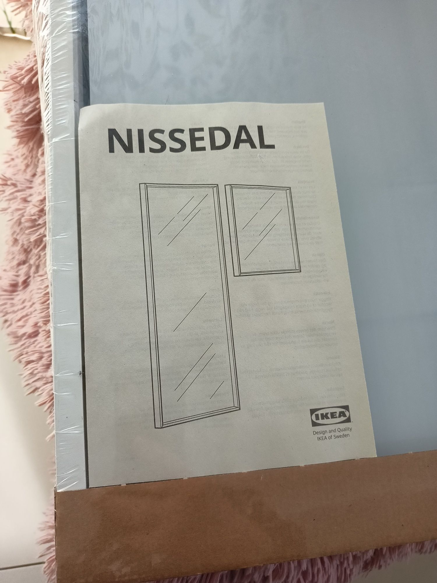 Nowe, białe duże lustro Ikea NISSEDAL
