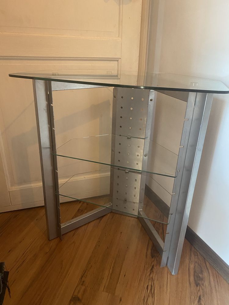 STOLIK RTV  inox + szkło hartowane JAKOŚĆ !!!