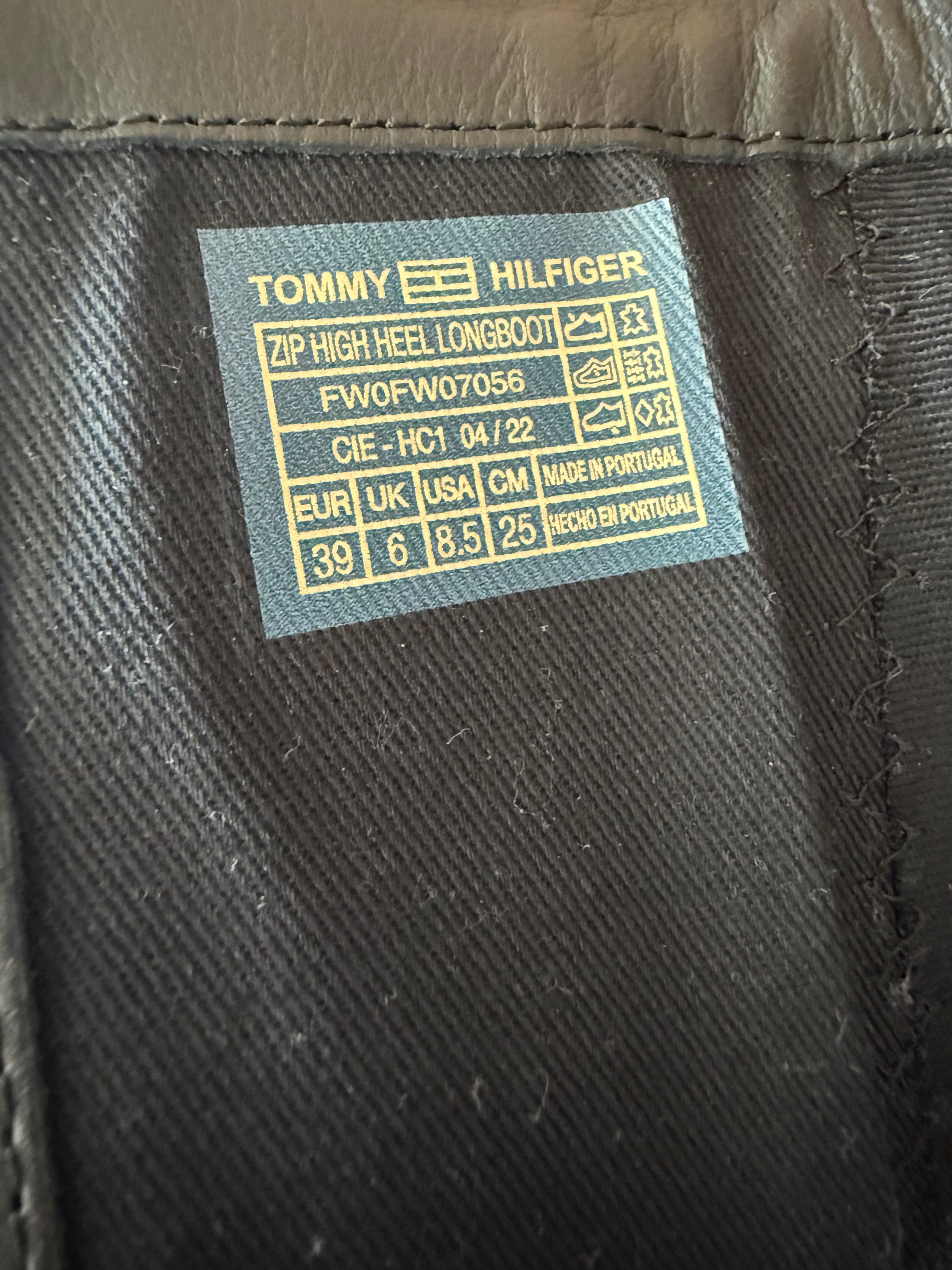 Kozaki skórzane Tommy Hilfiger