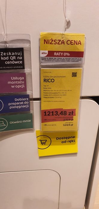 Obniżka Ceny !!  PILNE!! Rico. OKAZJA.  Łóżko dwupoziomowe.