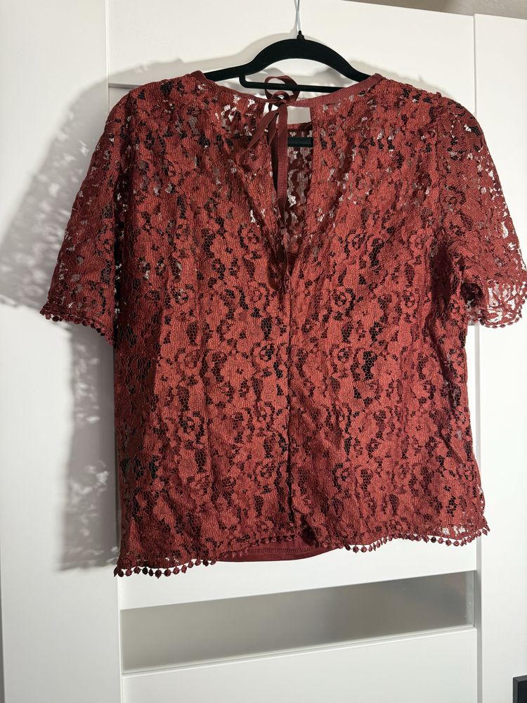 Bluzka letnia damska h&m koszula tshirt koronkowa