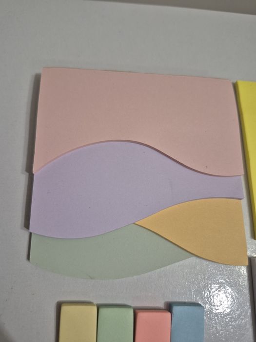 Zestaw karteczek samoprzylepnych, różne kolory i rozmiary, Kayet