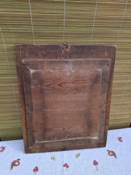 Lustro fazowane drewniana rama przed llw.ś