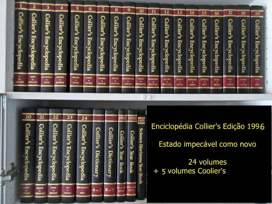 Enciclopédia Collier's Edição 1996 24 Volumes+ 5 Volumes Collier's.