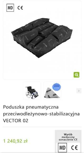 NOWY wózek Vermeiren D200 30 Komfort + poduszka Vector O2