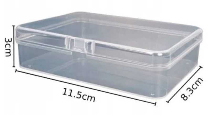 ORGANIZER plastikowy zamykany 115x83x30 mm na śrubki wkręty drobiazgi